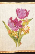 Purple Tulips and Appleblossom from Counted Cross-Stitch Designs for All Seasons by Jana Hauschild Lindberg XSD
