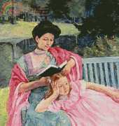 Artecy Cross Stitch - Auguste Reading to her Daughter