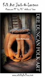 Witchy Hollow-Dee Duncan Folk Art - Folk Art Jack-O-Lantern