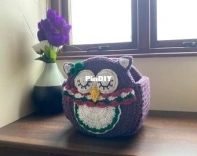 Crocheted By Ciara - Ciara Bruning - Owl Crochet Storage Basket
