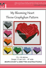 Graphed Charts Depot - Lissa Mitchell - My Blooming Heart Throw