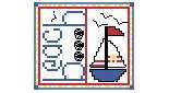 San-Man Originals - Beach Sailboat by Sandra Dering
