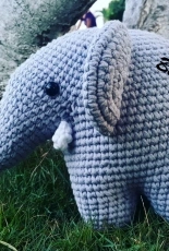 Amigurumi Grey Fat Elephant