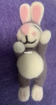 Needle felting sleeping bunny