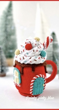 Pinky Pinky Blue - Nadejda Khegay - Надежда Хегай - Christmas Mug House - Кружка-Домик - Russian