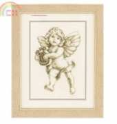 Vervaco PN-0021849 - Cherub with Harp (sepia)