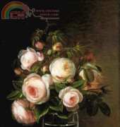 Golden Kite 1934 Roses in a Glass Vase