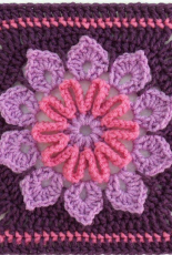 Joyce D. Lewis - Simple 10-Petal Afghan Square - Free