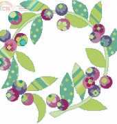 Beautiful Berries - Modern Wreath by Lesley Teare from Cross Stitch Gold 106 PCS