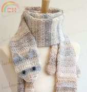 Bees knees knitting-Calico Cat Scarf