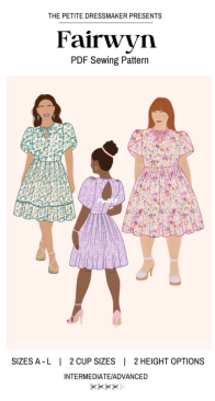 The Petite Dressmaker - Fairwyn Dress - Sizes A-L (2 cup sizes, 2 height options)