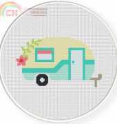 Daily Cross Stitch - Cute Camper