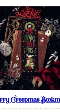 The Witchy Stitcher - Merry Creepmas Bookmark from Witchy Stitching PCS + XSD