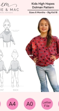 Ellie and Mac - High Hopes Dolman - Sizes 6 Months - 18 Years
