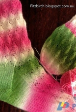 Leafy Garden Rib Socks by Louise Fitzpatrick/FitzBirch Crafts-Free