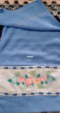 Blue hand towel