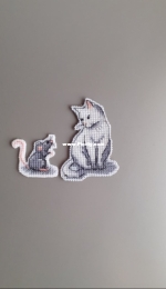 Magnets on plastic canvas