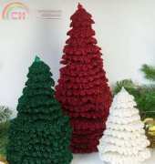 Redheart Yarn-  LW2246 Ruffle Fir Trees - FREE
