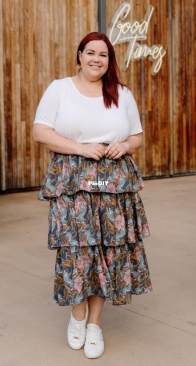 Peppermint Patterns - Pasadena Rara Skirt - Sizes A-P