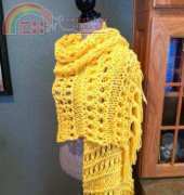Eyelet & Stockinette Stitch Prayer Shawl by Louis Chicquette