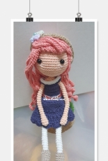 Amigurumi Doll with Blue Dress