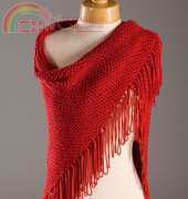Red Hat Lady Shawl by Kim Cameron-knitpicks
