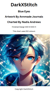 DarkXStitch - Blue Eyes - by Nadia Andrews - Free