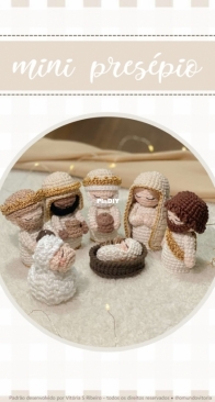 O Mundo Vitória - Vitória Souza Ribeiro - Mini Nativity - Mini Presépio - Portuguese