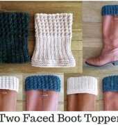 Two Faced Boot Toppers by Knitwits Comtemporary Yarn Shop (Junko Nakada) Free