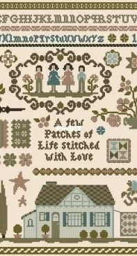 LAtelier Perdu - Stitch Me Club 2012 - Patches of Life Sampler XSD