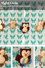 Peacock Crafts - Starry Night Owls Mobile Felt  - Free