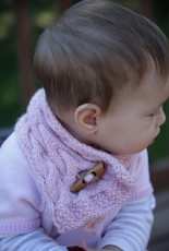 Happy in Pink Cowl by Lyudmyla Vayner