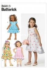 Butterick B6013 Set of Girls dresses sewing patterns (sizes 2-5 years).