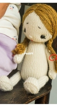 Polushka Bunny - Maria Ermolova - 10 inches knitted baby doll
