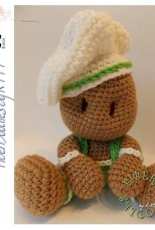 Fiber Doodles - K4TT - Babys First Plushie - Gingerbread Boy