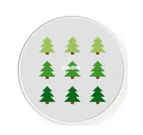 Daily Cross Stitch - Mini Pine Trees