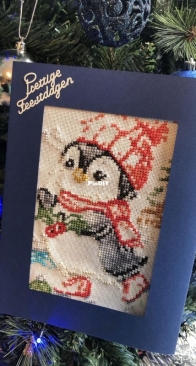 christmas card penguin