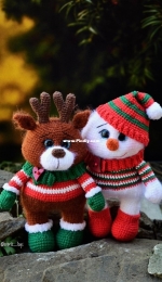 Bobrik toys - Natalia Bober - Reindeer and snowman