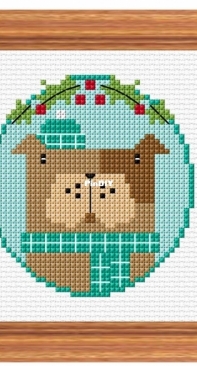 Christmas Dog Cameo by Durene Jones - Free