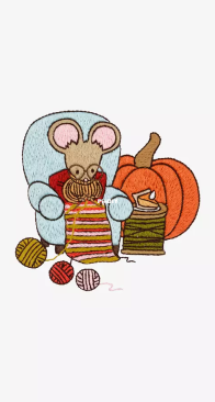 DMC X B Z Creations - Cozy Fall Mouse / Souris d'Automne - Free