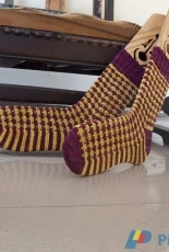Dip Stitch Check Socks by Donna Druchunas-Craftsy Class: Knit Original Toe-Up Socks