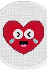 Daily Cross Stitch - Cry Laugh Heart