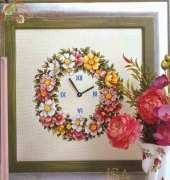 Clock Guirlanda flowers