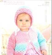 Hayfield 1498 - Baby Cardigan and Hat