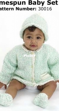 Homespun Baby Set N°30016 by Lion Brand Yarn - Free