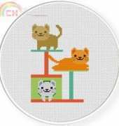 Daily Cross Stitch - Cat Playhouse