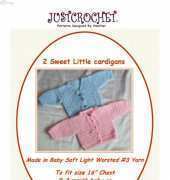 Just Crochet - Heather Davidson  -  JC37A- 2 Sweet Little Cardigans