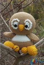 Fiber Doodles - K4TT - Olie the Amigurumi Owlet