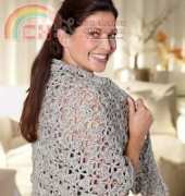 Lion Brand Yarn -  L0163AD Mother Of The Bride Shawl  - Free
