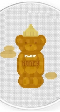 Daily Cross Stitch - Honey Bear Bottle